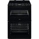 AEG CCX6540ACB 60cm Double Oven Electric Cooker with Ceramic Hob - Black