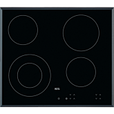 Aeg HK624010FB 60cm Ceramic Hob
60cm Ceramic Hob, 4 Cooking Zones including 1 Dual Zone Hilight, Touch Controls.
