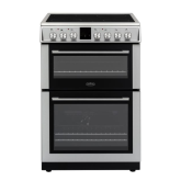Belling 60cm Electric Ceramic Multifunction Double Oven Cooker - Silver