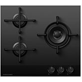 Fisher + Paykel CG603DLPGB4 600Mm Wide 'Gas On Glass' 3 Burner, Minimal Style
