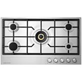 Fisher + Paykel CG905DNGX1 900mm Wide Gas on Steel, 5 Burner