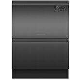 Fisher + Paykel DD60D2HNB9 Dishwasher Dishdrawer™ Double, 12 Place Settings, Black Steel, Recessed H