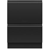 Fisher + Paykel DD60D4HZB9 Dishwasher DishDrawer™ Double, 12 Place Settings, Matte Black Glass, Rece