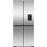 Fisher + Paykel RF500QNUX1 Fridge Freezer Quad Door 790mm, Recessed Handle, Stainless Steel - Ice & 