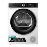 Hisense DH3S802BW3 3S Series Dh3s802bw3 Wifi-Enabled 8Kg Heat Pump Tumble Dryer - White