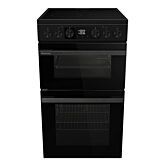 Hisense HDCEC5C10B 50cm Double Oven Electric Cooker with Ceramic Hob - Black