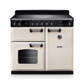 Rangemaster Classic Electric Range Cooker with Induction Hob -Pale Cream / Chrome 