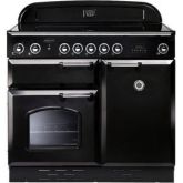 Rangemaster Classic Electric Induction 100cm Range Cooker Black Chrome 