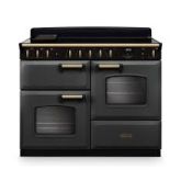 Rangemaster Classic Deluxe 110cm Induction Range Cooker - Slate & Brass
