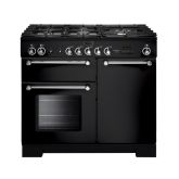 Rangemaster Kitchener 100cm Dual Fuel Black/Chrome