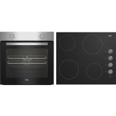 Beko Ireland BBSF210SX 60cm built-in Oven and Electric frameless Ceramic hob Oven 