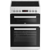 Beko EDC634W 60cm Double Oven Electric Cooker with Ceramic Hob White