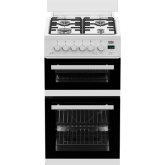 Beko Ireland EDG507W 50cm Double Oven Gas Cooker with Gas Hob - White