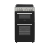 Belling 50cm Cooker With Ceramic Hob - Black & SIlver