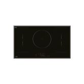 Belling BIH90TB 90cm Induction, Slider, Linkable Zones, Bevelled Edges