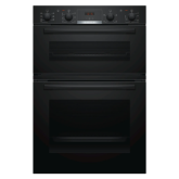 Bosch MBS533BB0B Red LED display, Main oven 5 functions, 2 piece slim pans, EcoClean back. 2nd oven 