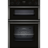 Neff U1ACE2HG0B 59.4cm Built In Electric Double Oven - Black with Graphite Trim
