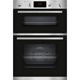 Neff U1GCC0AN0B 59.4Cm Built In Electric Double Oven - Black + Steel