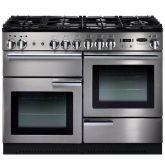 Rangemaster Dual Fuel Rangecooker with Double Oven and Gas Hob - Stainless Steel