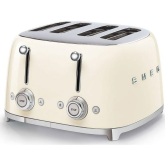 Smeg TSF03CRUK Cream 50s Style Four by Four Slice Toaster