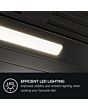 Aeg DGE5861HM 80cm Integrated Extractor LED Lighting, 3 Speeds, Stainless Steel, H2H