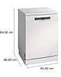 Bosch SMS4EMW06G WiFi-enabled Dishwasher - White - 14 Place Settings
