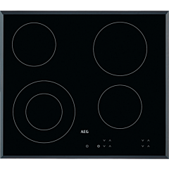 Aeg HK624010FB 60cm Ceramic Hob
60cm Ceramic Hob, 4 Cooking Zones including 1 Dual Zone Hilight, Touch Controls.
