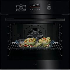 Aeg OU5PB40XK 59.6cm Built In Electric Single Oven - Black