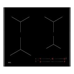 Aeg TO64IA00FB 60cm Induction Hob, 4 Cooking Sections, Hob2Hood, DirekTouch Controls, Bevelled edge 