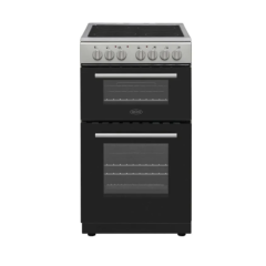 Belling 50cm Cooker With Ceramic Hob - Black & SIlver