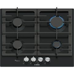 Bosch PCP6A6I90 60cm, 4 burners, Optimised FlameSelect, 2 Dishwasher suitable cast iron pan supports