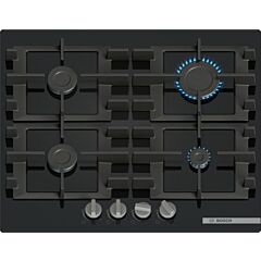 Bosch PNP6B6K40 60cm, 4 burners, Front control, 4 Dishwasher suitable cast iron pan supports