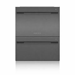 Fisher + Paykel DD60DDFHB9 Dishwasher DishDrawer™ Double, 12 Place Settings, Black Steel