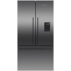 Fisher + Paykel RF540ADUB7 Fridge Freezer French Door 900mm Designer Handle, Black Steel - Ice & Wat