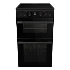 Hisense HDCEC5C10B 50cm Double Oven Electric Cooker with Ceramic Hob - Black