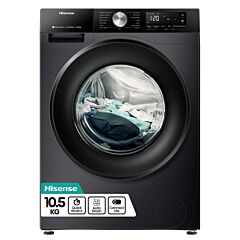 Hisense WF3S1043BB3 10.5kg 1400 Spin Steam Washing Machine - Black