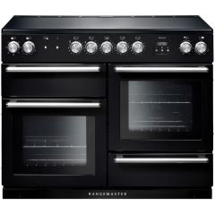 Rangemaster Nexus 110cm Wide Induction Range Cooker - Black / Chrome 