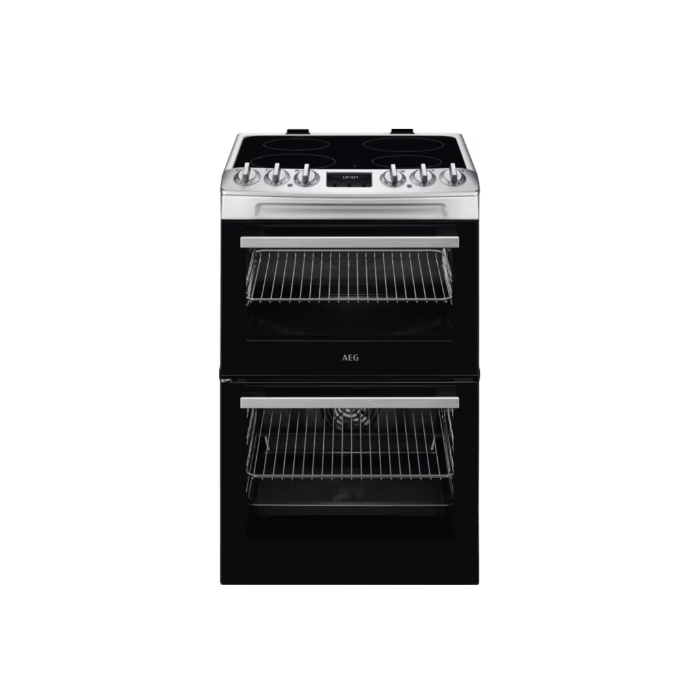  AEG 55cm Freestanding Electric Ceramic Cooker – STAINLESS STEEL