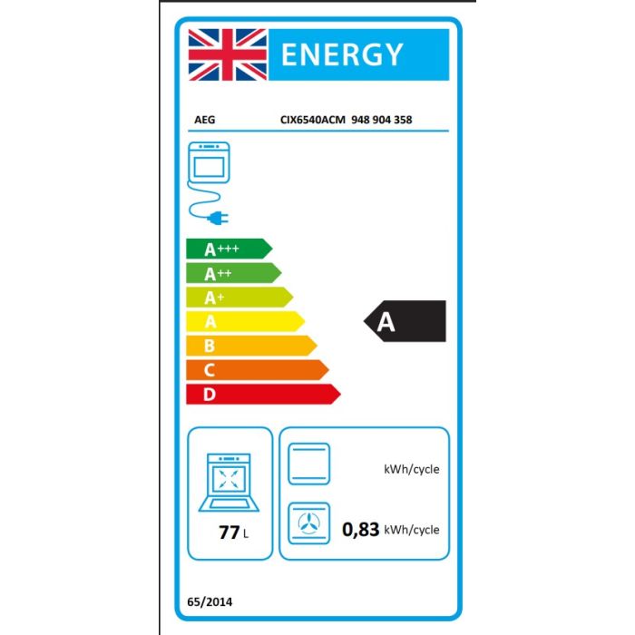Aeg CIX6540ACM Freestanding Double Oven, Induction Top