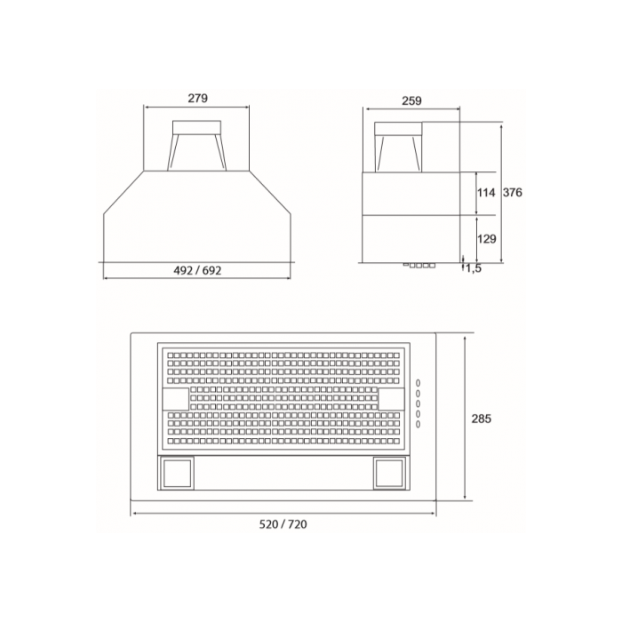 Airforce ESTO MODULO 52 52 Cm Canopy Hood