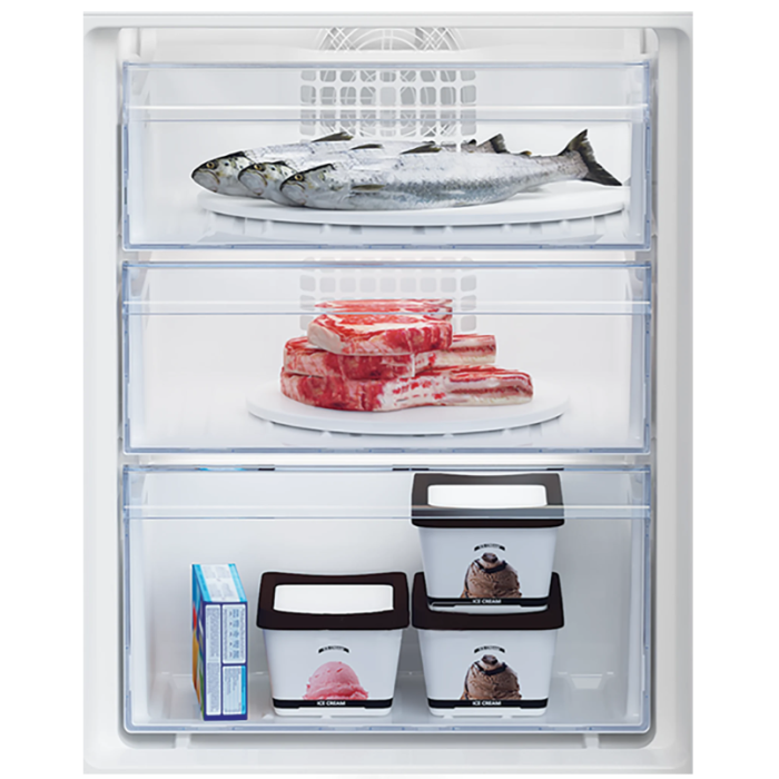 Beko Ireland BCFD473_WH Integrated 70/30 Frost Free Fridge Freezer With Sliding Door Fixing Kit - Wh