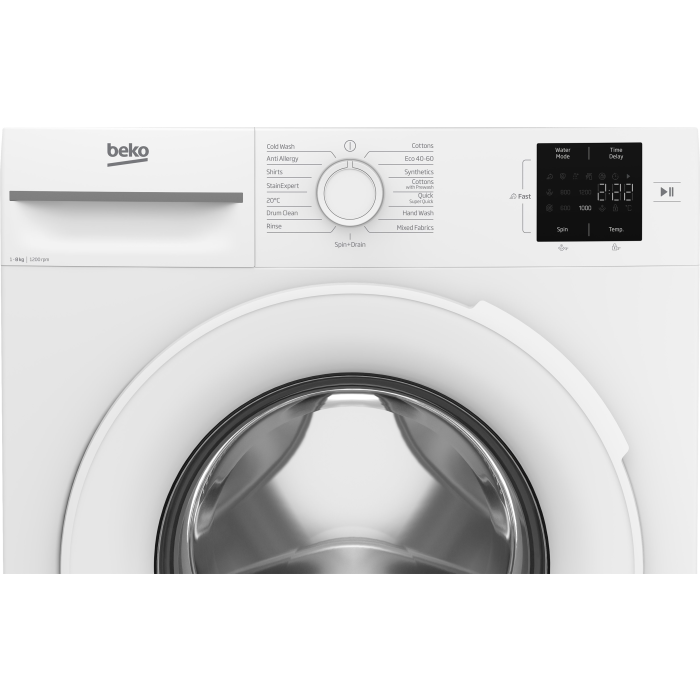 Beko BMN3WT3821W  8kg 1200 Spin RecycledTub Washing Machine - White