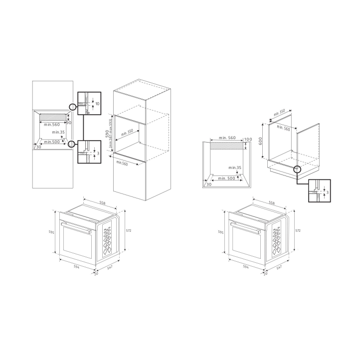 Beko CIFY71W AeroPerfect CIFY71W 60cm Built in RecycledNet Single Fan Oven - White