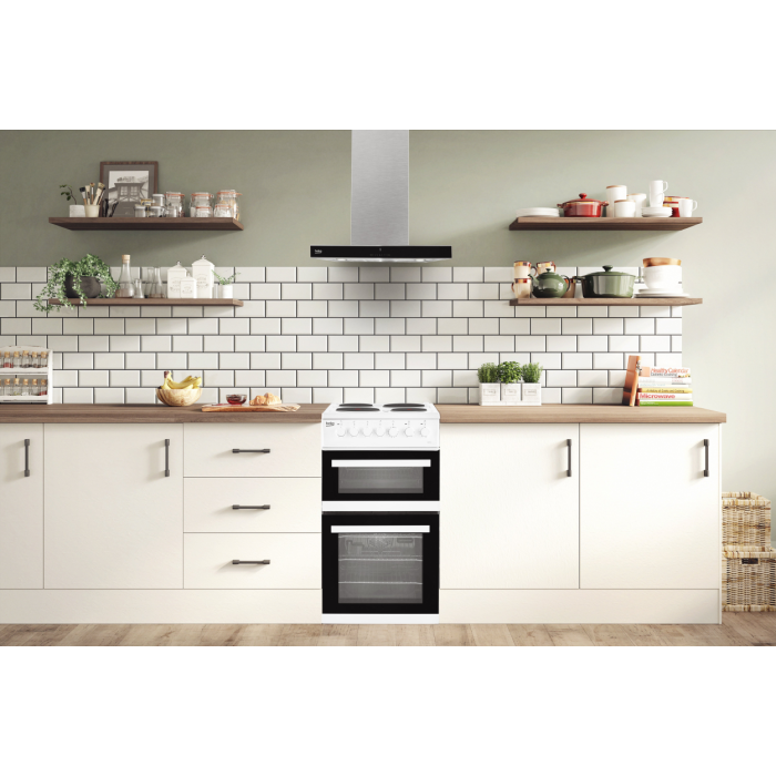 Beko EDP503W 50cm Electric Double Oven with Grill Cooker - White