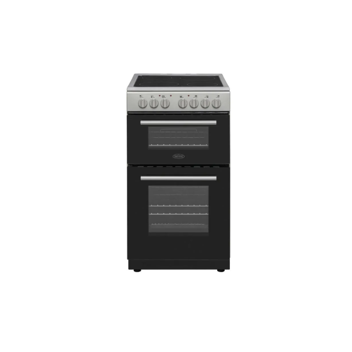 Belling 50cm Cooker With Ceramic Hob - Black & SIlver