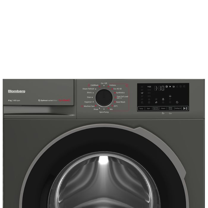 Blomberg LWA18461G 8kg 1400 Spin RecycledTub Washing Machine - Graphite