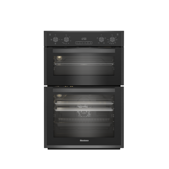 Blomberg RODN9202DX 59.4cm Built In Electric Double Oven - Dark Steel