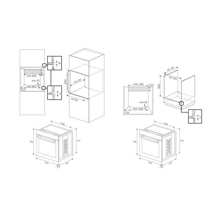 Blomberg ROEN8232BP  60cm Built In Electric Single Oven - Black