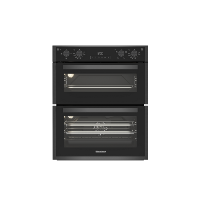 Blomberg ROTN9202DX 59.4cm Built In Electric Double Oven - Dark Steel
