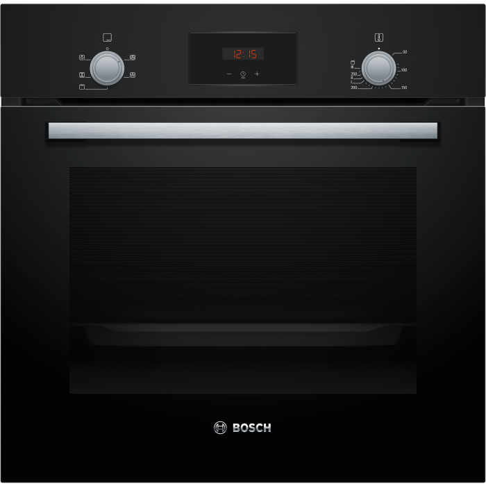 Bosch HHF113BA0B 59.4cm Built In Electric Single Oven With 3D Hot Air - Black